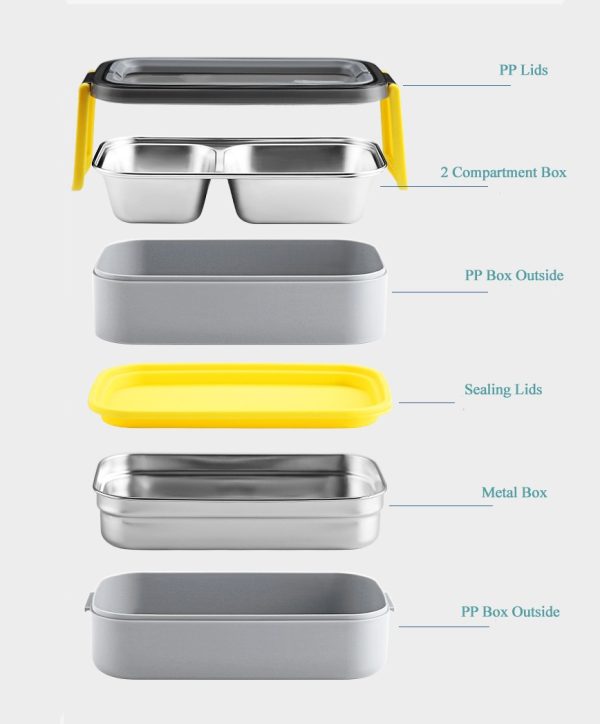 2 tier Bento Lunch Box 1400ml