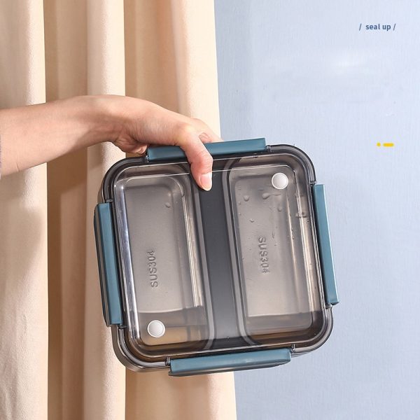 2 compartment Stainless Steel Leak-Proof Bento Lunch Box 1000ml